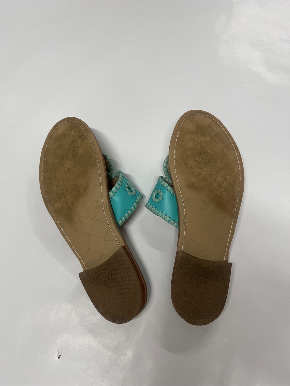 Authentic Jack Rogers Turquoise Leather Flats - Picture 4 of 5